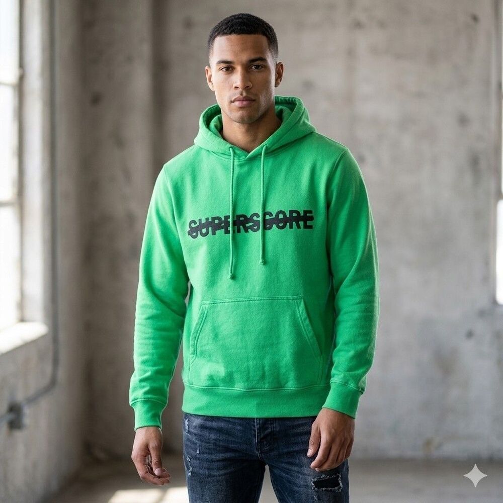 SUPERSCORE Street Smart Apparel Green Hoodie Mens Size Small